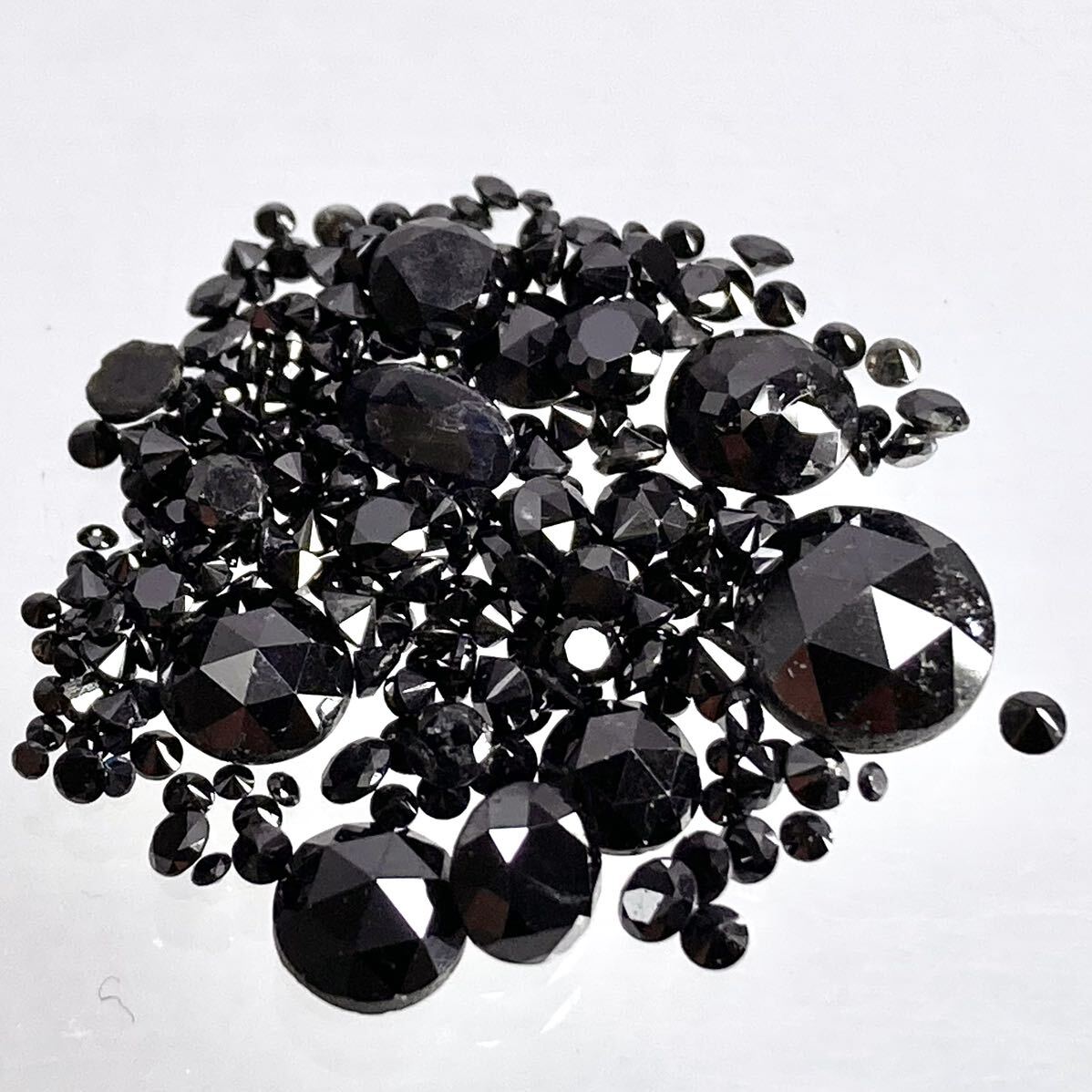 〔天然ブラックダイヤモンドおまとめ〕a 10ct 裸石 宝石 diamond jewelry ジュエリー blackの画像3