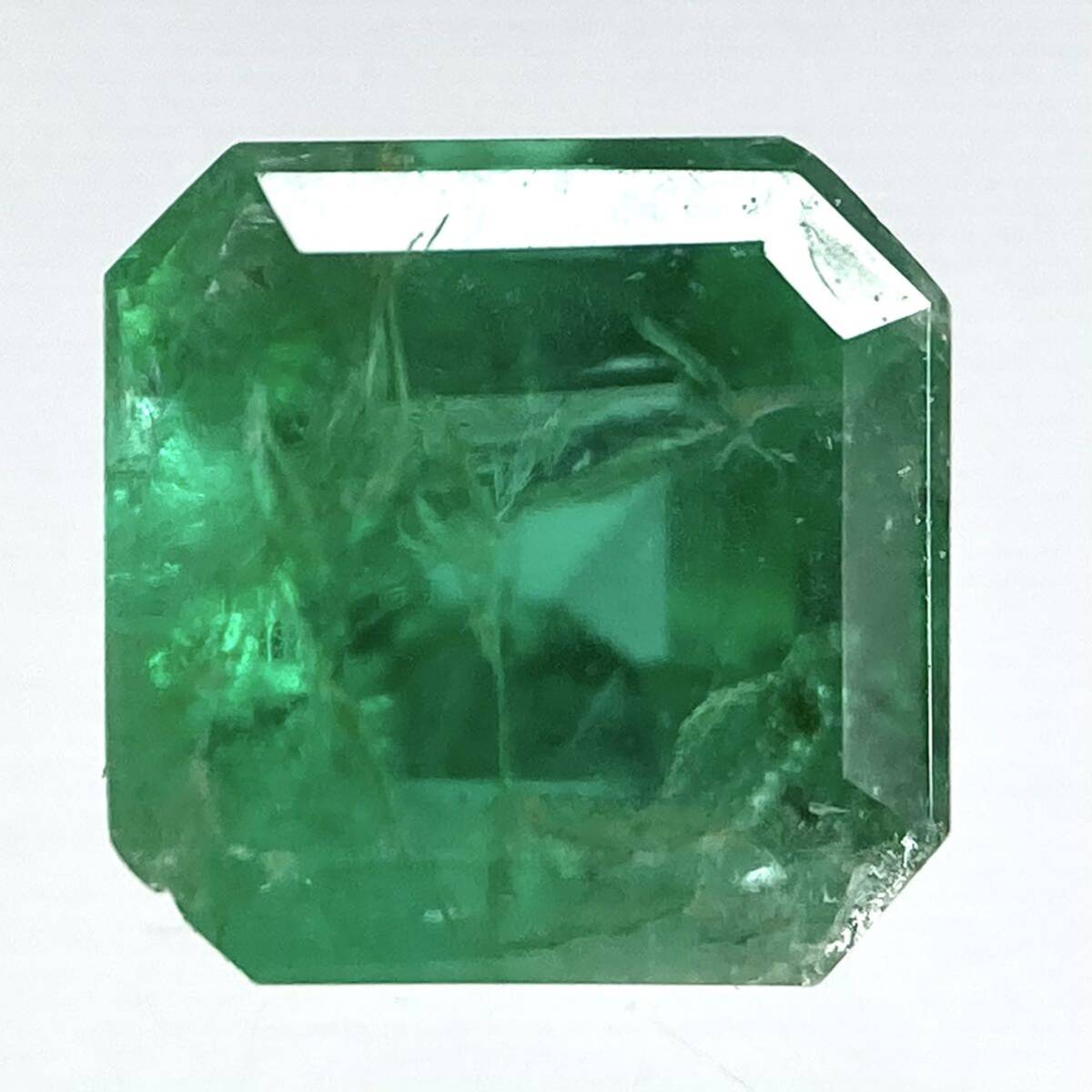 〔天然エメラルド0.495ct〕a約4.62×4.62mmソーティング付 ルース 裸石 宝石 ジュエリーjewerly emerald テDG0の画像1