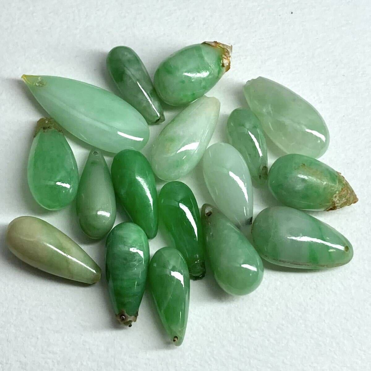 〔天然本翡翠17点おまとめ100ct〕a ルース 裸石 宝石 ジュエリー jewelry ジェイダイト lavender jadite jade ヒスイ ひすい _画像3