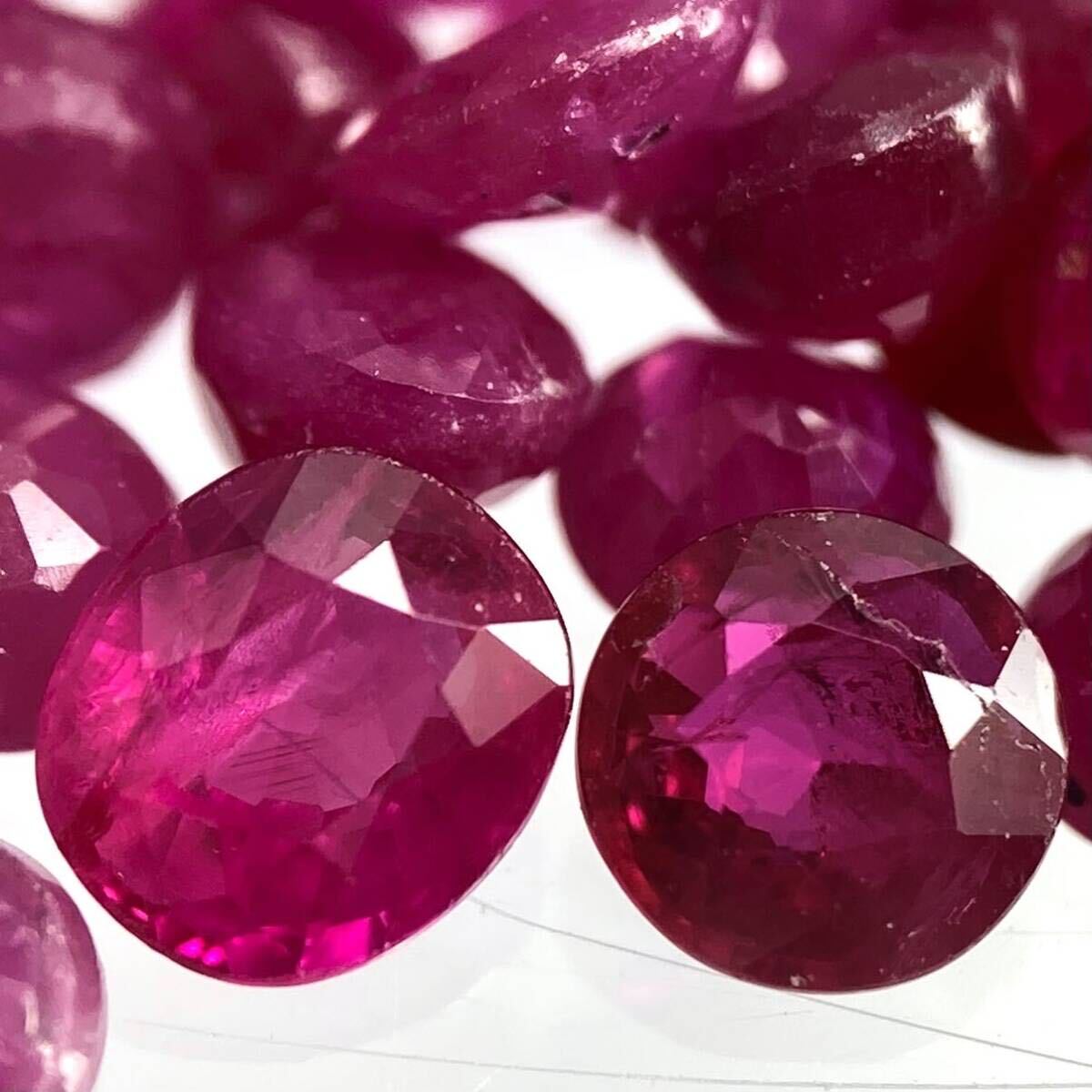 〔天然ルビーおまとめ〕a重量約30ct 裸石 宝石 Ruby ruby コランダム 紅玉 jewelry ジュエリー DD5 ②_画像1