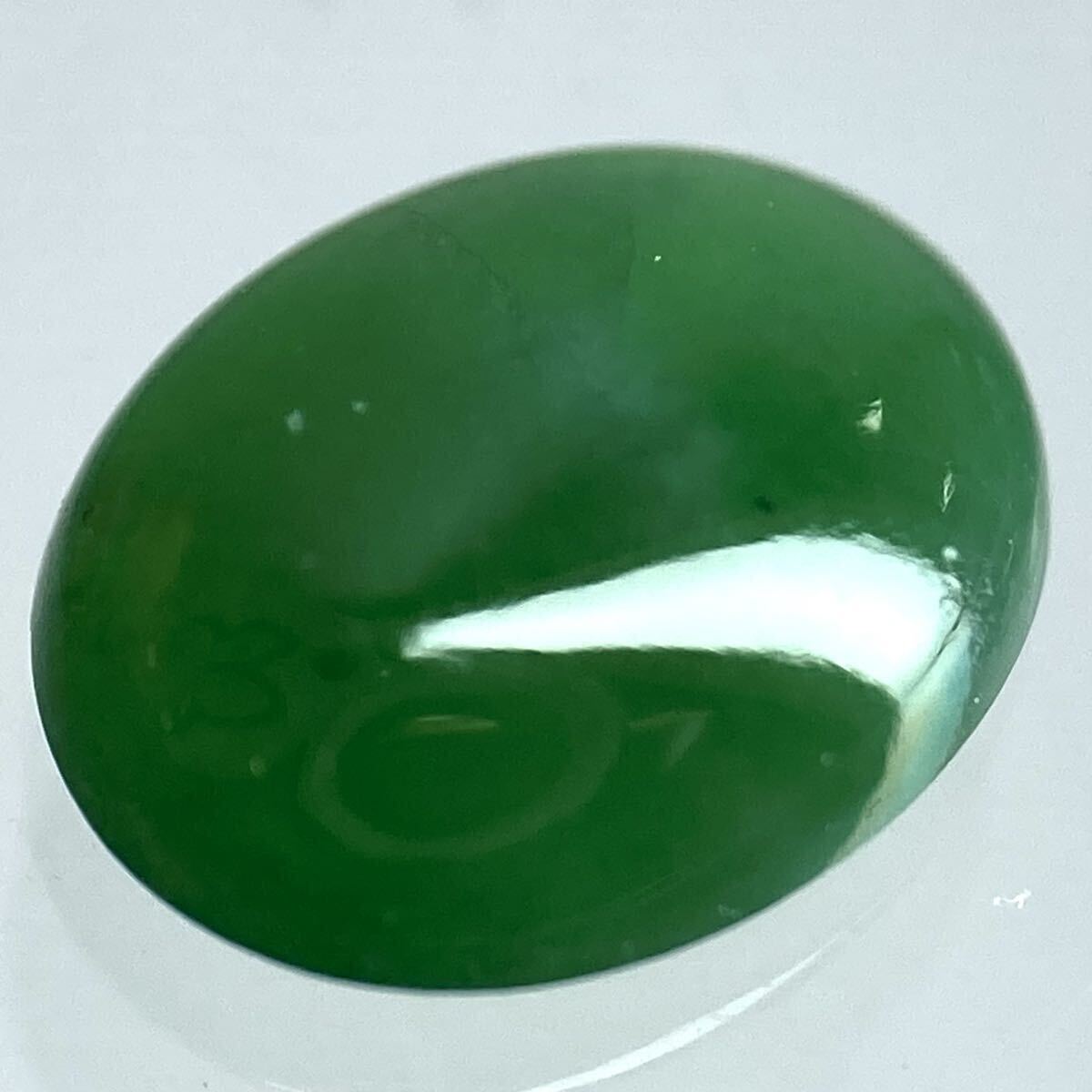 〔天然本翡翠1.011ct〕A 約7.76×6.06mm ルース 裸石 宝石 ジュエリー jade jadeite ジェダイト ソーティング テDE0の画像1