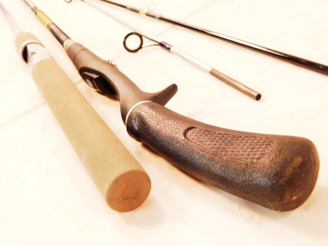 Y107★シマノ 他/釣り竿/2点セット/ツーピースロッド/ SHIMANO BASS ONE HG 2581-2/ OLYMPIC Lure Casting 195 TUCH&STYLISH/送料1200円〜_画像9