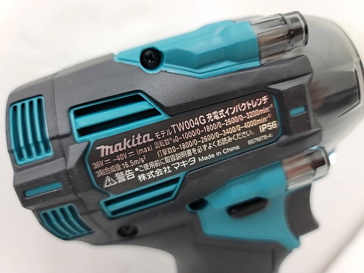 T104[10]T26(充電式インパクトレンチ/バッテリ2個有(Li-ion電池)) 未使用 マキタ/makita 40Vmax TW004GRDX 2.5Ah 充電器/ケース付 4/9出品の画像4