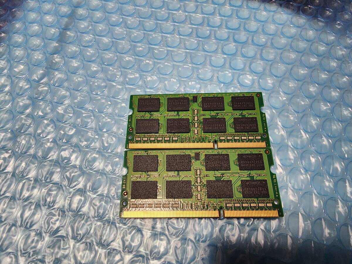 即決 SAMSUNG製 DDR3 4GB×2枚 合計8GB PC3-10600S PC3-8500S互換 SO-DIMM 送料120円～の画像2