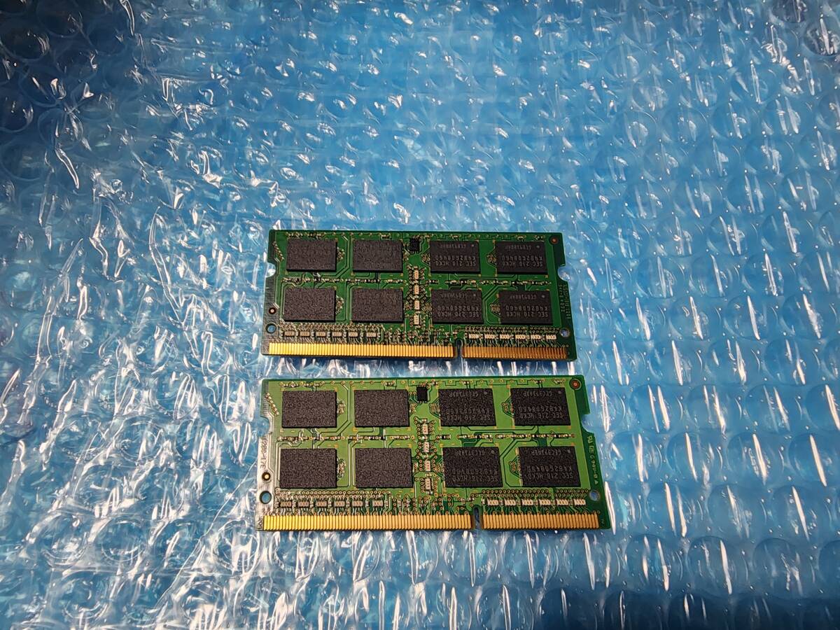 即決 SAMSUNG製 DDR3 4GB×2枚 合計8GB PC3-12800S PC3-8500S互換 PC3-10600S互換 SO-DIMM 送料120円～_画像2