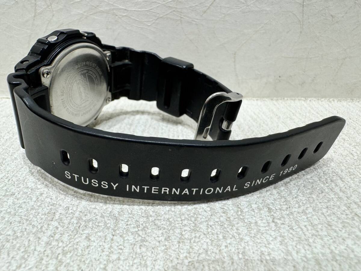 【KIM-1203】1円～ CASIO カシオ G-SHOCK STUSSY DW-5600VT メンズ 腕時計 ブラック ストリート 20気圧防水 箱 の画像6