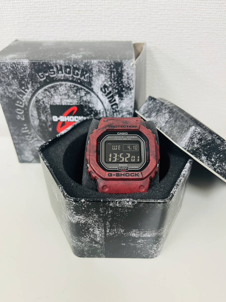 【K-25505】【1円～】CASIO カシオ G-SHOCK Gショック GW-B5600 3461 ソーラー デジタル レッド メンズ 電波ソーラー腕時計の画像1