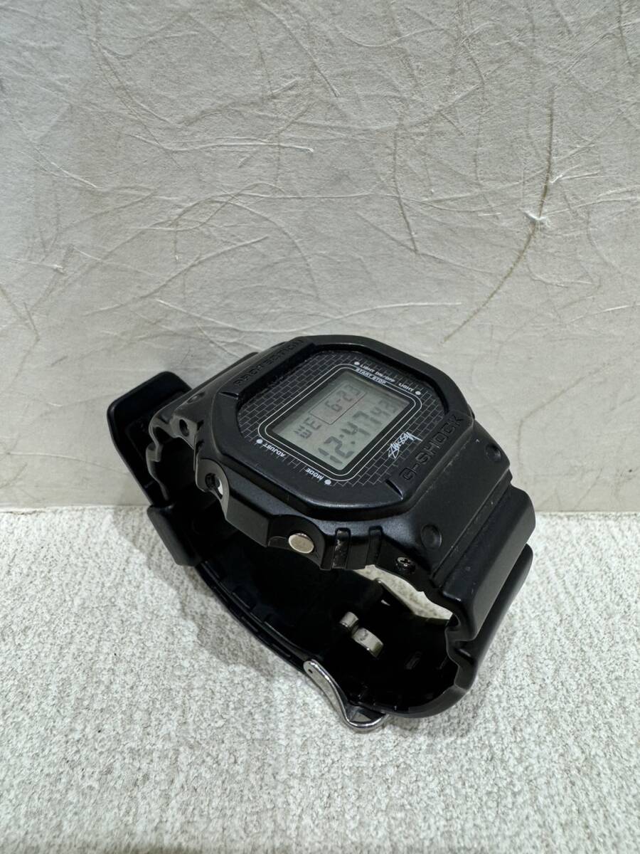 【KIM-1203】1円～ CASIO カシオ G-SHOCK STUSSY DW-5600VT メンズ 腕時計 ブラック ストリート 20気圧防水 箱 の画像3