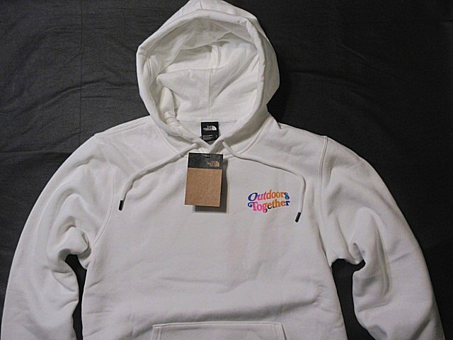 本物正規(guī)◆ノースフェイス◆スウェットパーカー PRIDE HOODIE■L■白 /WHITE/OMBREGRAPHIC■新品/アメリカ限定/A69/里地起毛