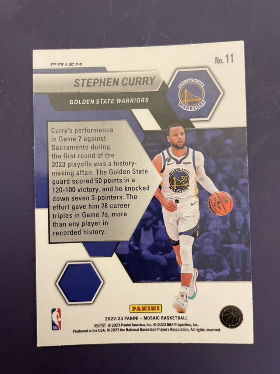 NBA 2022-23 Panini Mosaic Basketball Stephen Curry Mosaicの画像2