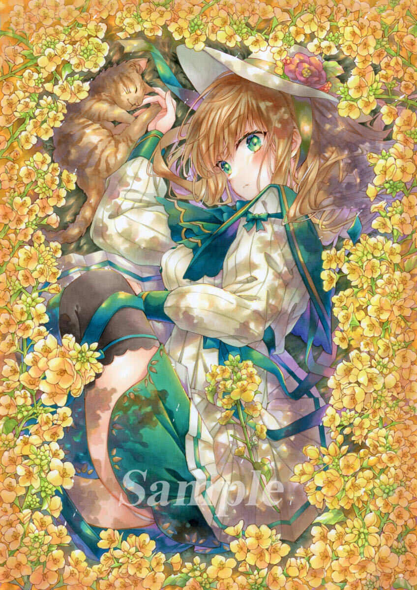 手描きイラスト オリジナル『Yellow Garden』の画像2