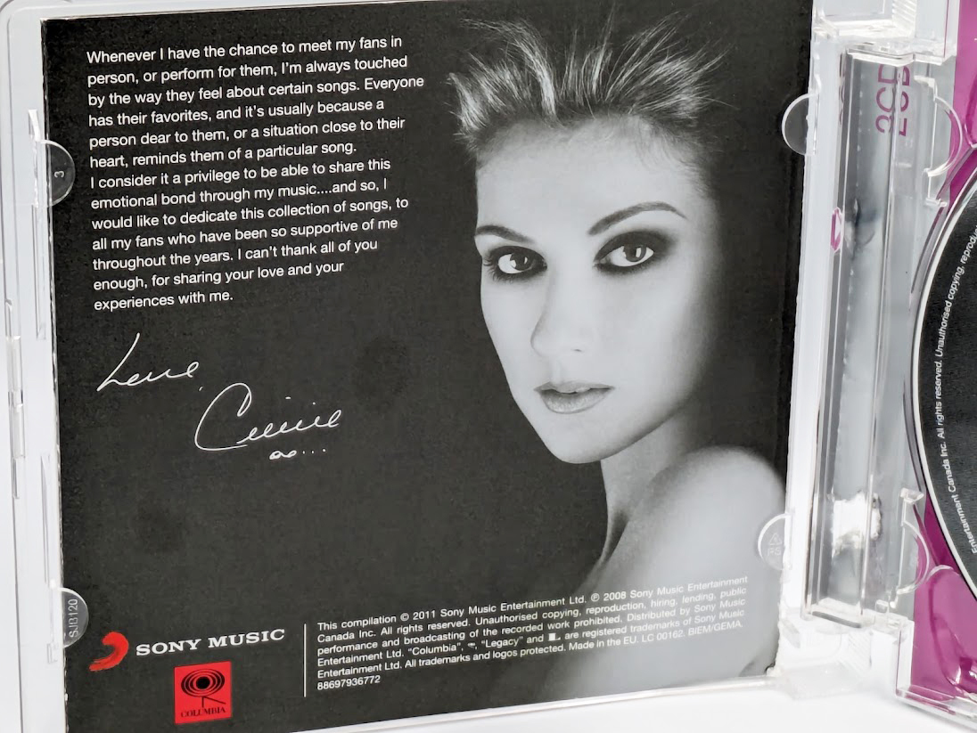 CELINE DION : THE ESSENTIAL 輸入盤 中古CD 2枚組 リーフレット入り ケースに難あり_画像3