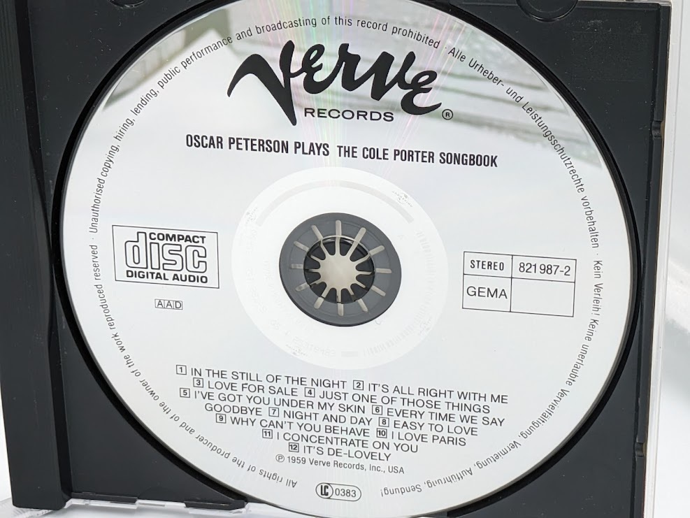 OSCAR PETERSON（オスカー・ピーターソン） : PLAYS THE COLE PORTER SONGBOOK US輸入盤 中古CD リーフレット入りの画像5