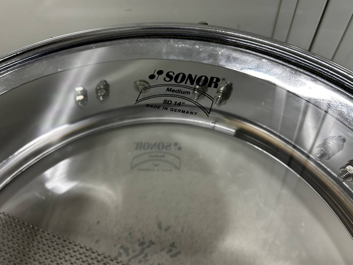 （44）SONOR ソナー スネアドラム Medium SD 14" ケース付きの画像8