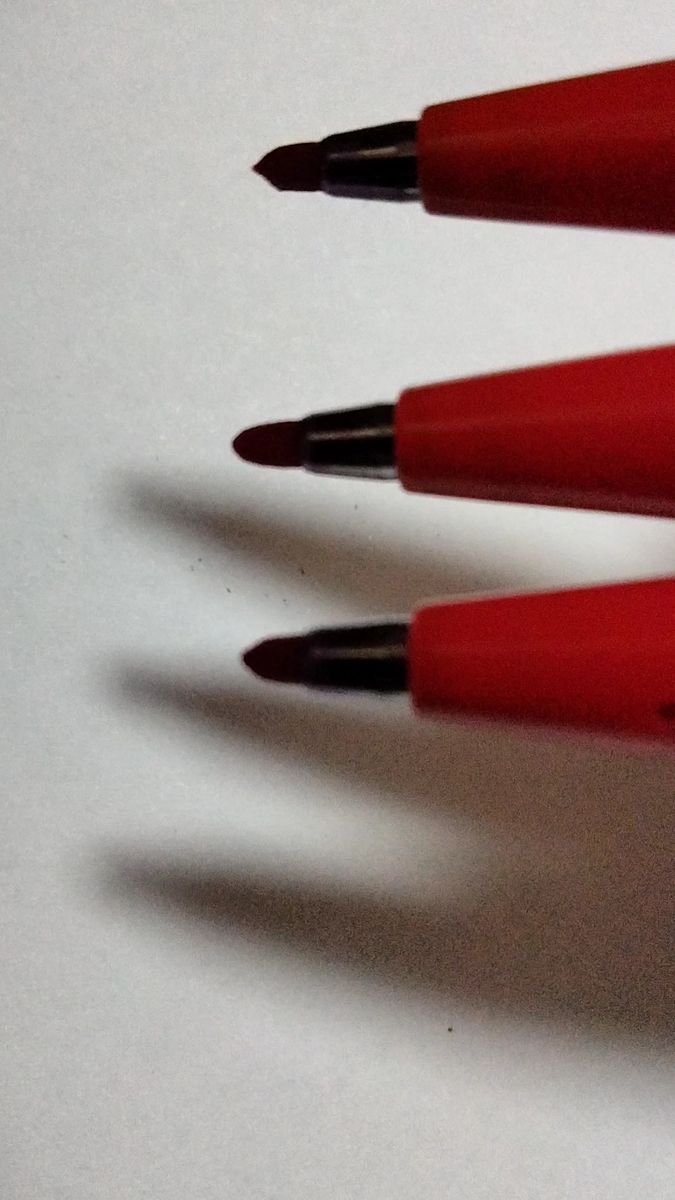 サインペン 赤色 3本 USED 筆記用具 文房具まとめ売り