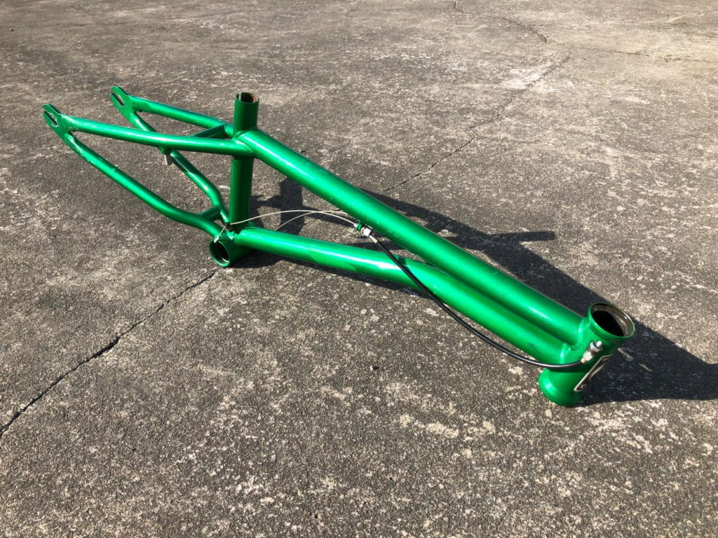  bicycle BMX frame Flat Land OG BIKE FLATLAND KUN-FU metallic green 