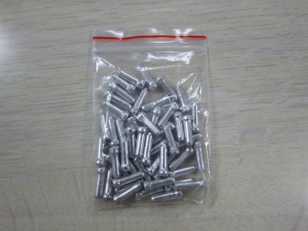 005[ prompt decision including postage ] wire end cap approximately 50 piece insertion silver 