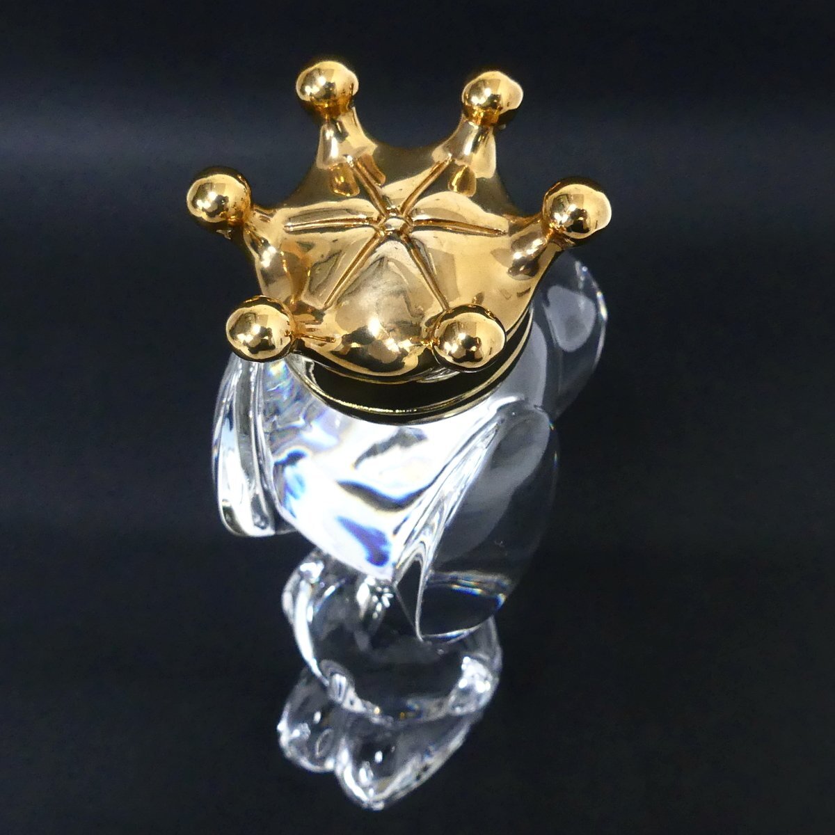 Baccarat バカラ 王冠 キング スヌーピー クリスタルガラス 置物 インテリア フィギュア 箱あり 美品 /2404Cの画像5