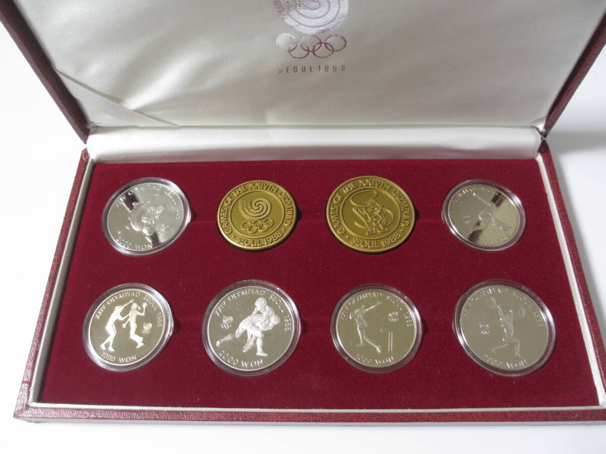 M35 ソウルオリンピック 1988年 記念硬貨セット★1000WON・2000WON 記念メダル 保管品の画像2