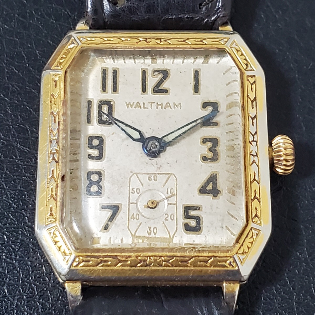 1円〜WALTHAM ウォルサム 手巻きメンズ腕時計 ヴィンテージ アンティーク スモセコ 040の画像1