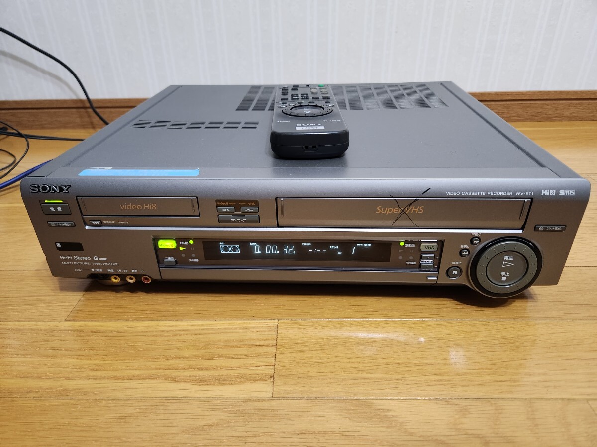 VHS部不良 SONY WV-ST1 Hi8/S-VHSダブルデッキ ジャンクの画像1