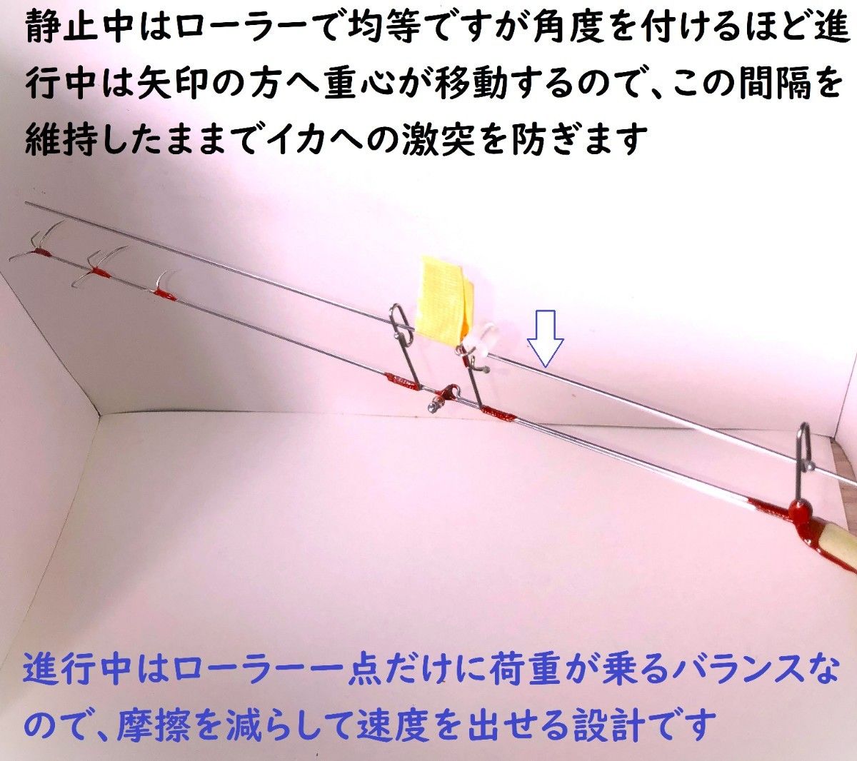 フッ素ローラーブランコヤエン　２個（フッ素ローラー跳ね上げヤエンの新型）