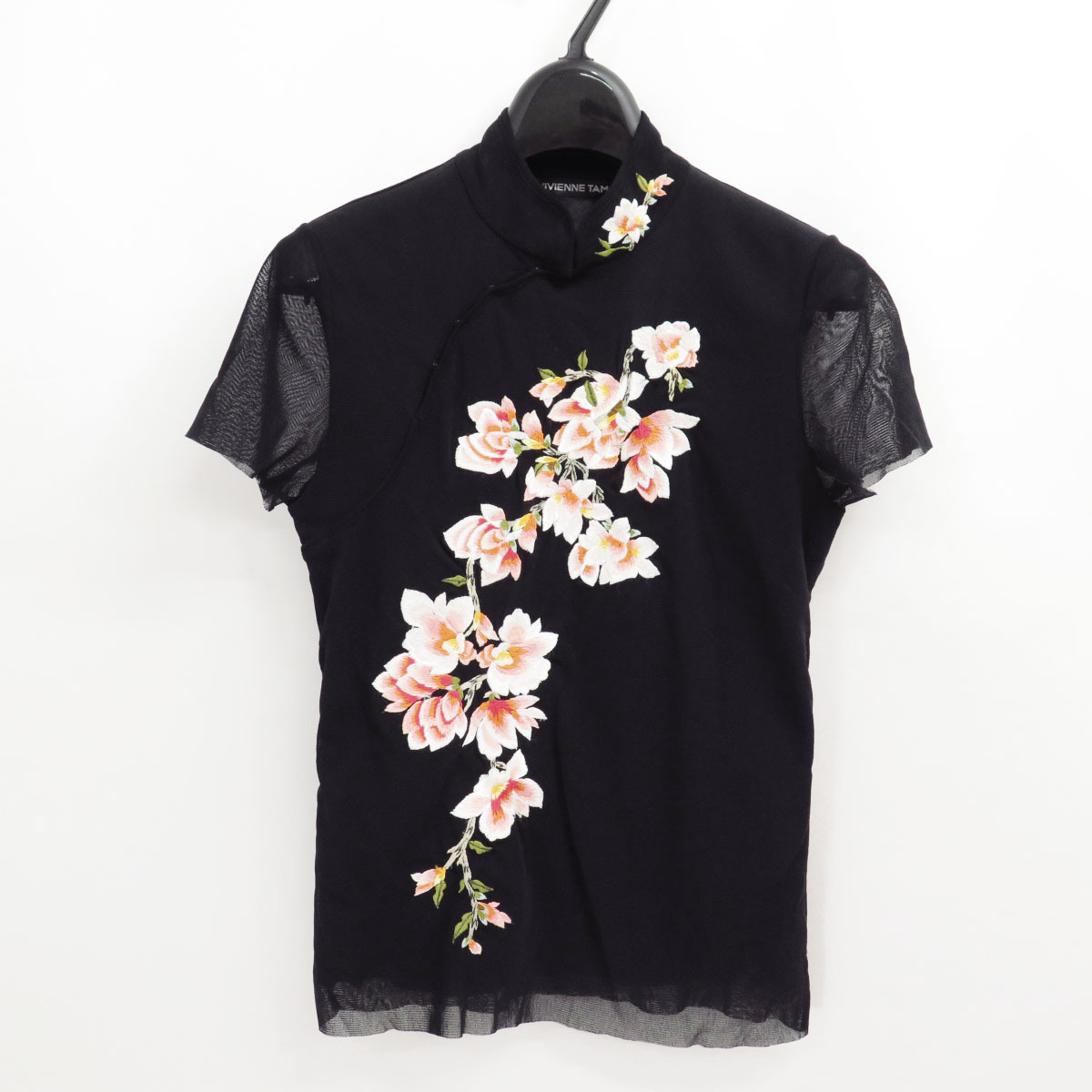 VIVIENNE TAM FLORAL EMBROIDERED MESH TOP ARCHIVE ヴィヴィアンタム フラワー メッシュ パワーネット トップス アーカイブ 花 刺繍の画像1