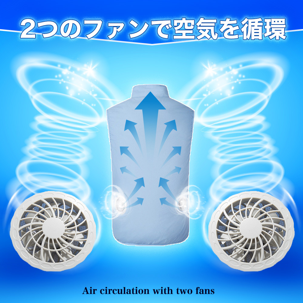 空調服 バッテリー ファン セット 2024最新モデル ベスト クールウェア 熱中症対策 大風量 アウトドア 作業服 軽量 釣り 迷彩 男女兼用の画像7