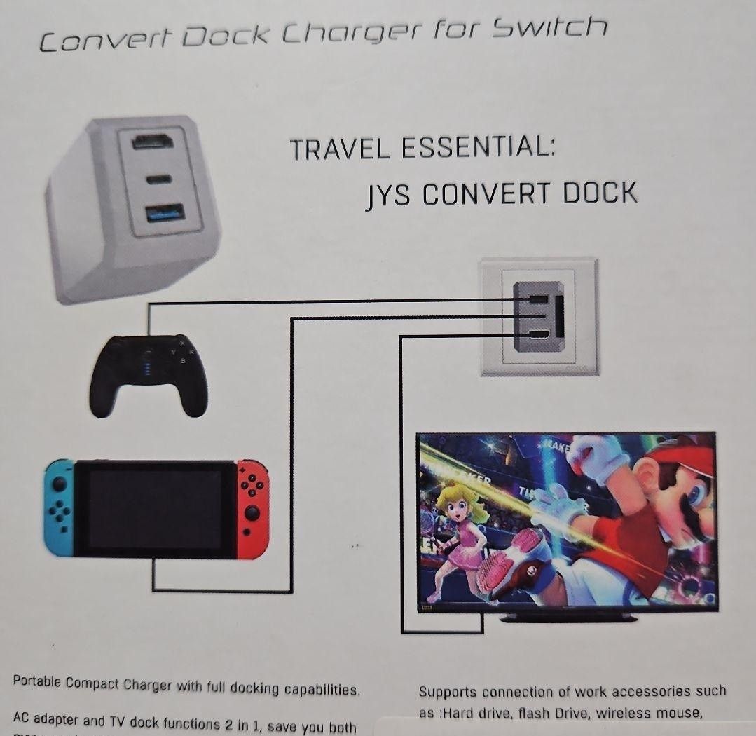 Switch用 コンパクトドックアダプタ HDMI/USB/Type-C×1