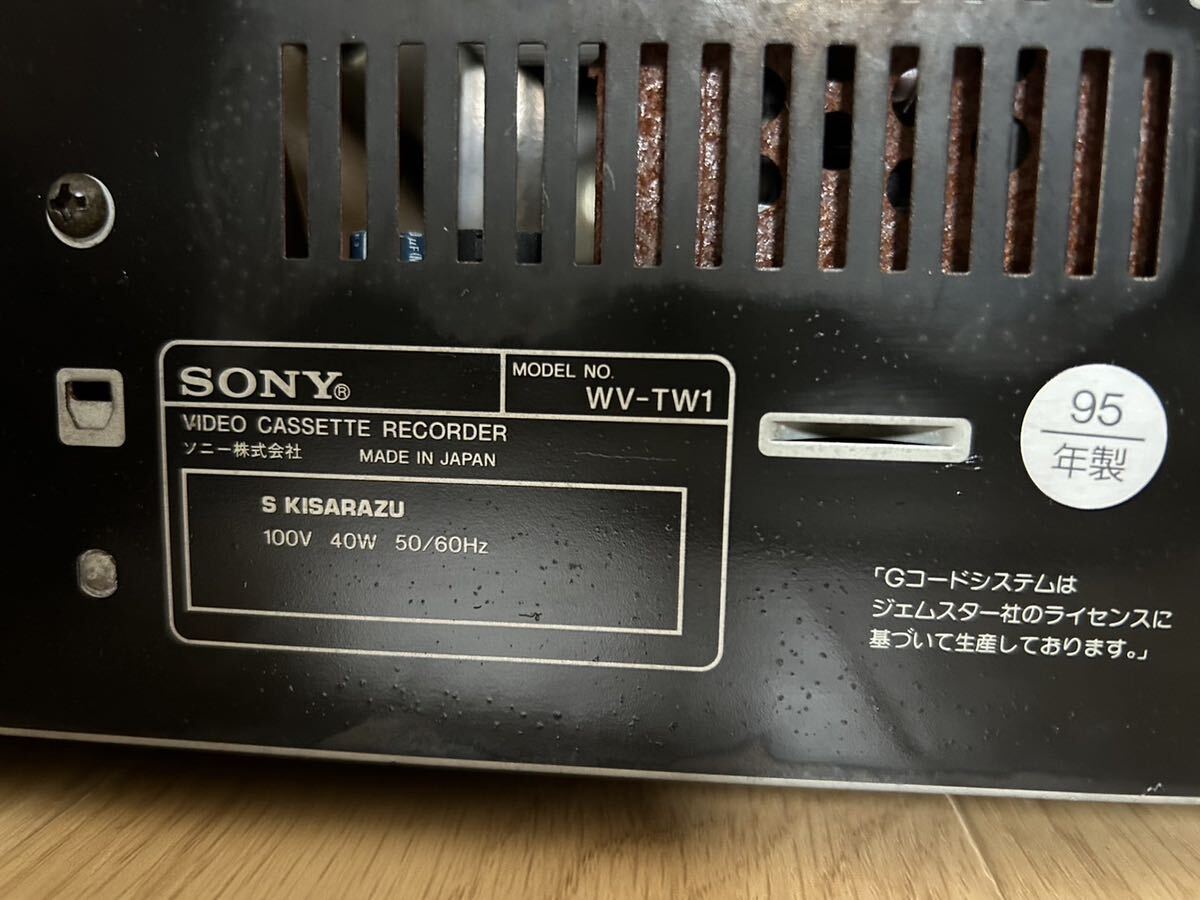 A81 SONY ソニー WV-TW1 VHSビデオデッキ ビデオカセットレコーダー Wデッキ の画像4