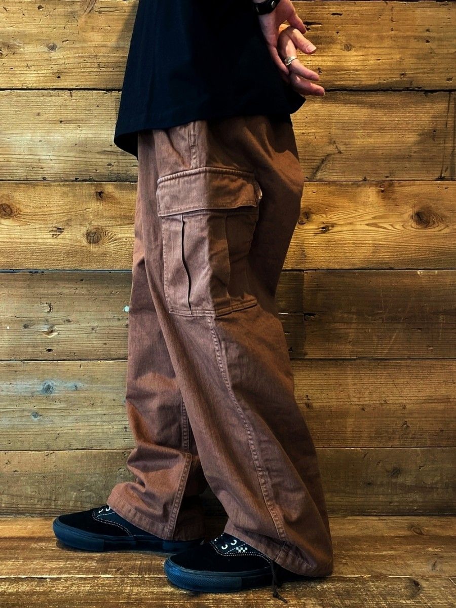 新品 XLARGE OVERDYE CARGO EASY PANTS エクストララージ カーゴパンツ ブラウン XL タグ付き