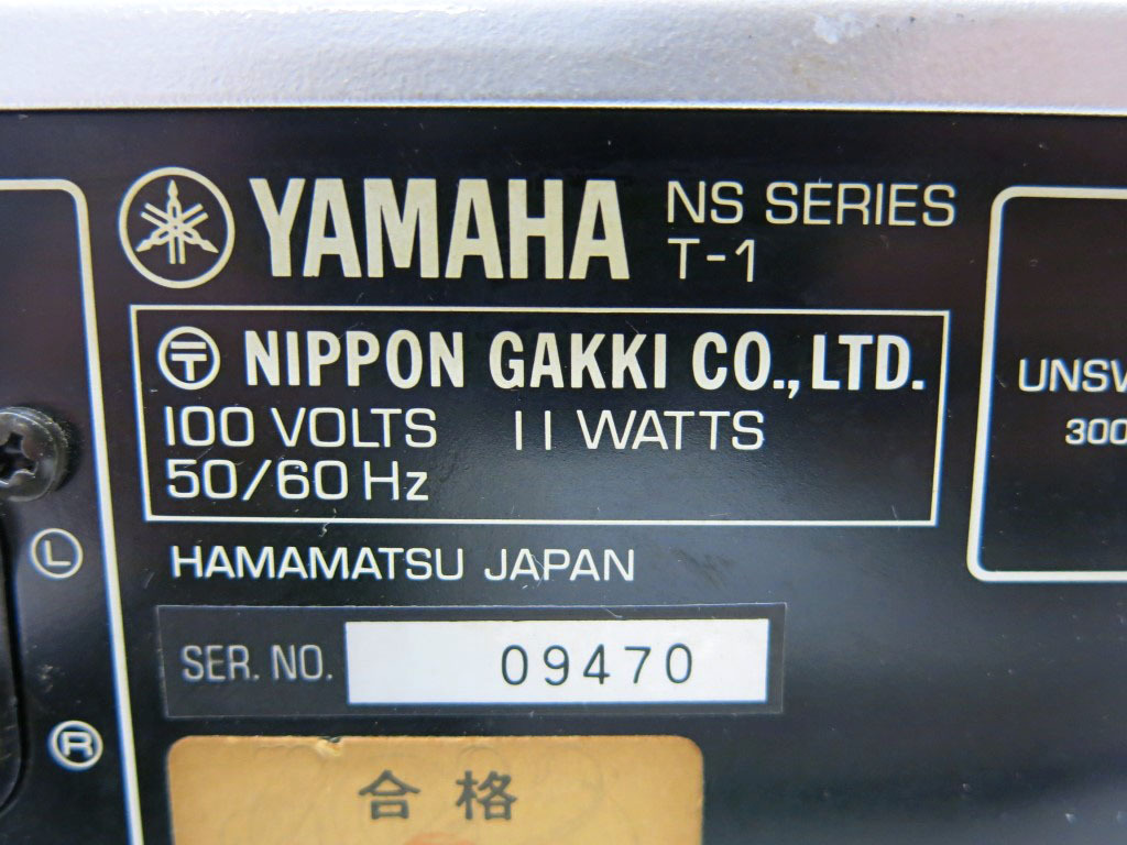 04K032 YAMAHA ヤマハ NSシリーズ チューナー T1 通電OK 未確認 現状 売り切り 部品取りなどにの画像10
