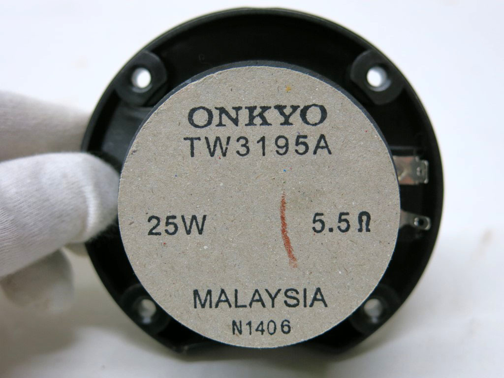 04K143 ONKYO Onkyo speaker unit tweeter screw attached [25W 5.5Ω] 2 piece set present condition selling out 
