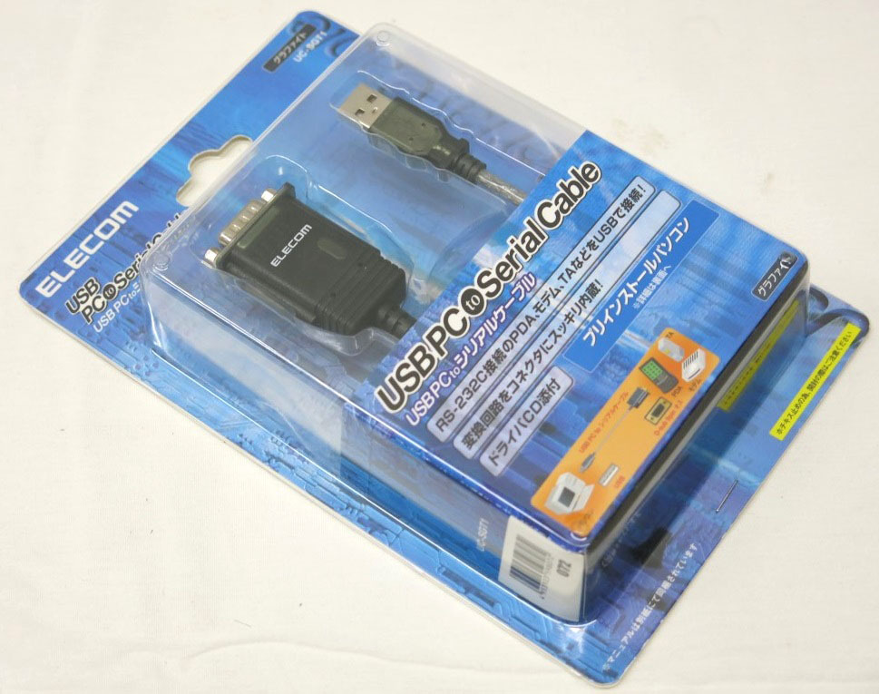 04K173 ELECOM エレコム USB to シリアルケーブル [UC-SGT1] RS-232C変換 長期保管品 現状 売り切り 活用できる方の画像1