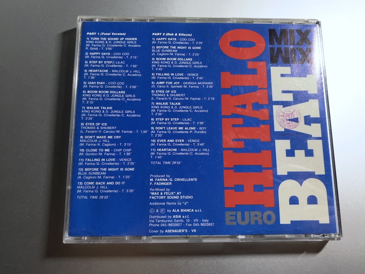帯付きCD スーパーユーロビート ヒタロ・ビート・ミックス Vol.3 SUPER EUROBEAT HITALO BEAT MIX フレアレーベル_画像2