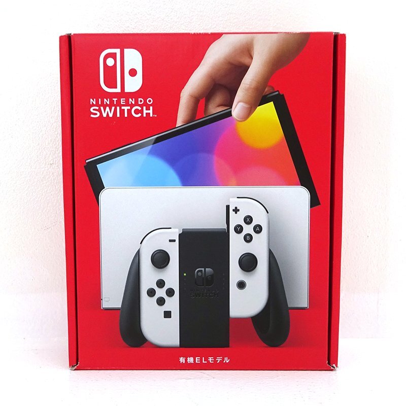 ★中古★Nintendo Switch 本体 Joy-Con(L)/(R)ホワイト 有機ELモデル HEG-S-KAAAA (ニンテンドースイッチ/任天堂/1円～)★【GM649】の画像1