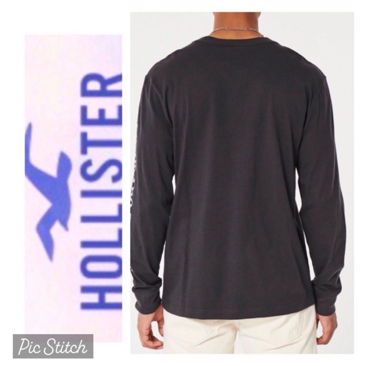 割引あり◎M◎新品正規品◎ホリスター◎HOLLISTER ◎ロングTシャツ送料込