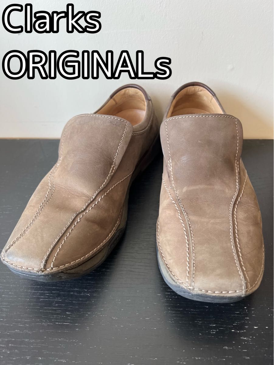 Clarks ORIGINALs スエードスニーカー　ブラウンカーキ　ベージュカーキ　クラークスオリジナルズ　スリッポン