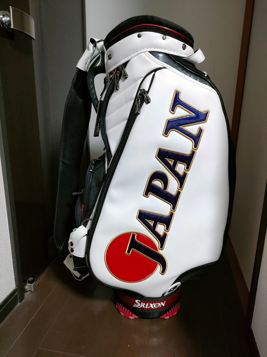 ☆【SRIXON】DUNLOP☆JAPAN NATIONAL TEAM MODEL☆ゴルフ☆キャディバッグ☆ヘッドカバー4つ付☆USED【237】の画像2