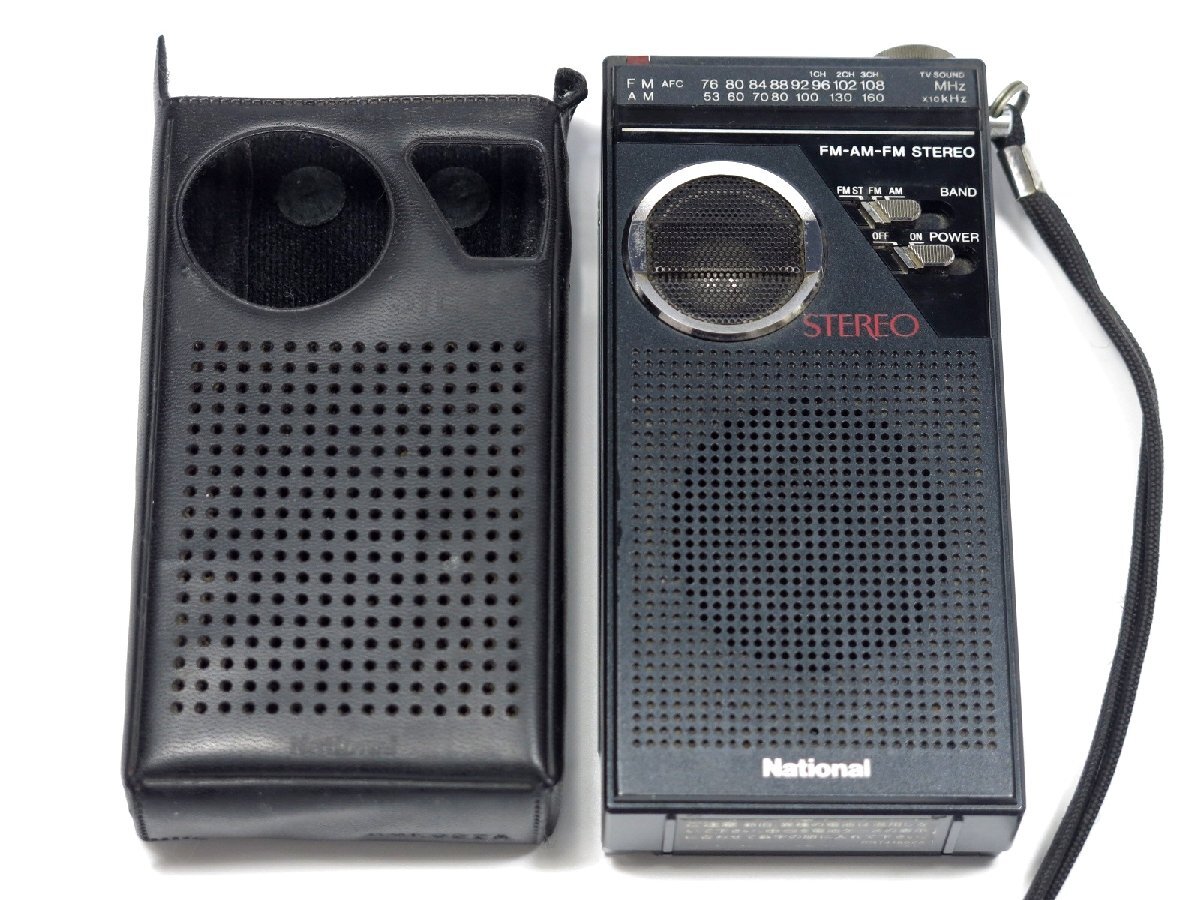 National ナショナル RF-666 FM/AM 携帯ラジオ ポケットラジオ ポータブルラジオ ケース付き 73_画像1