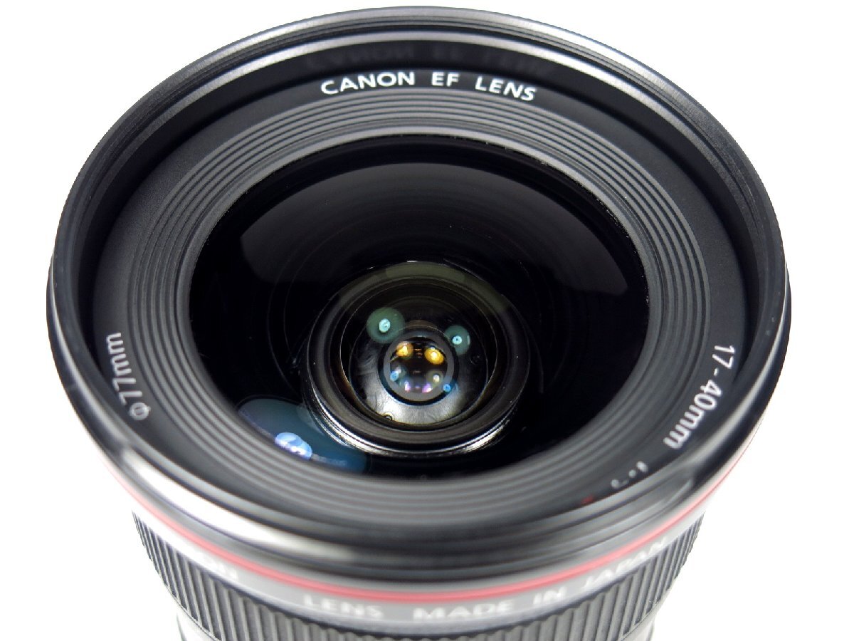 Canon キャノン EF 17-40mm 1:4 L USM Φ77mm ULTRASONIC ウルトラソニック ズームレンズ レンズフード フィルター ケース付き 76の画像6