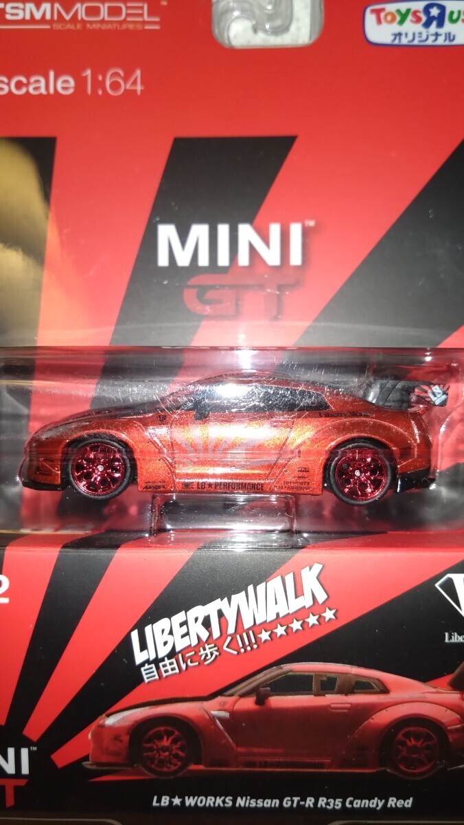 MINI GT TOYSRUS LB★WORKS NISSAN GT-R R35 CANDY RED NO. 82 トイザらス 日産 LIBERTYWALK LBWK TSM MODEL 1/64_画像2