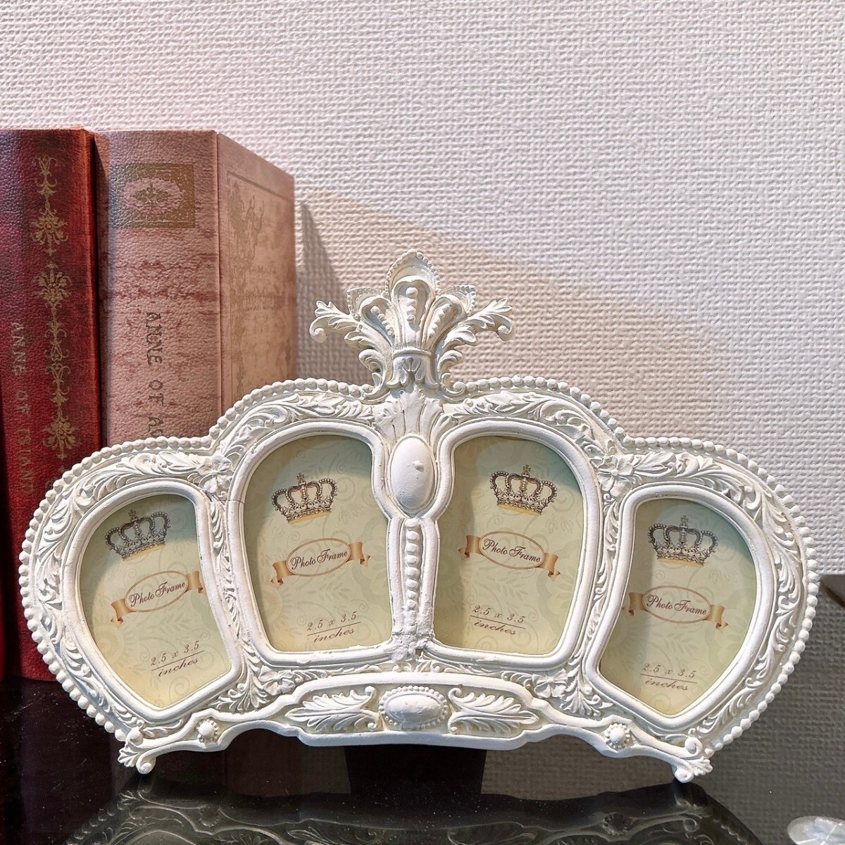 【Ｓサイズ 】アンテーク雑貨ロココ調 王冠型 写真立てフォントスタンド#壁掛け#写真立て#インテリア装飾品#フレンチアンティークの画像2