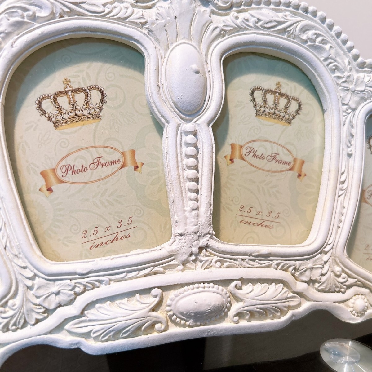 【Ｓサイズ 】アンテーク雑貨ロココ調 王冠型 写真立てフォントスタンド#壁掛け#写真立て#インテリア装飾品#フレンチアンティークの画像5