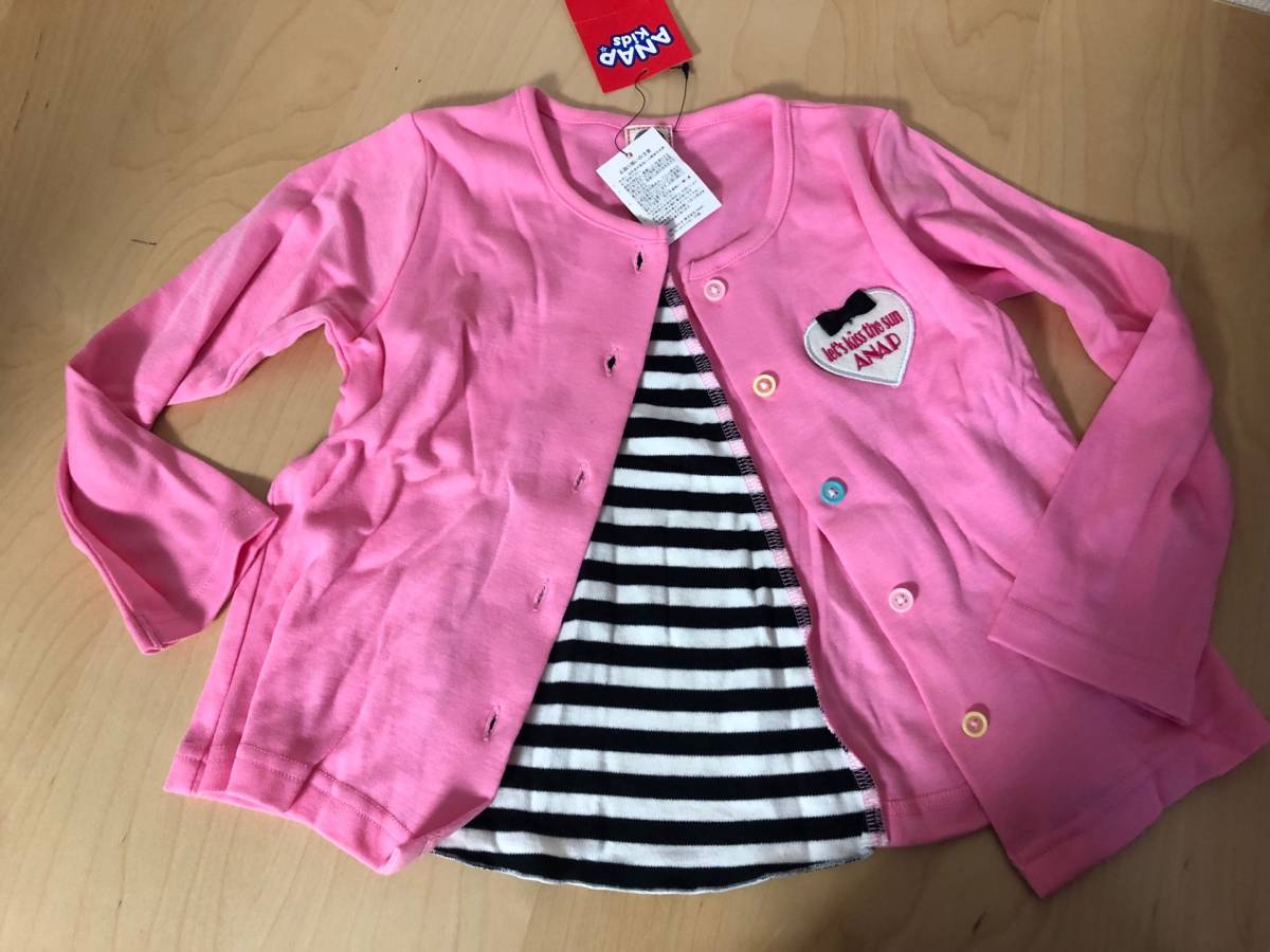 閉店今季最適　新品タグ付き　アナップ　キッズ　ANAP　KIDS　ニットトップス　カーディガン　100　2点のみ　子供服　ジェニィ★送無あり★_画像1