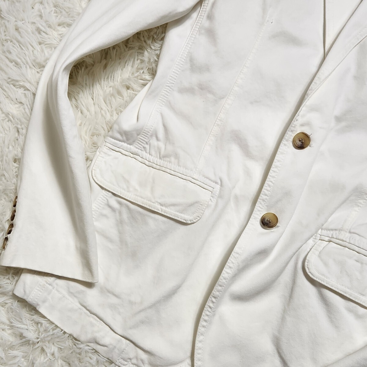  не использовался хранение товар редкий L соответствует DOLCE&GABBANA Dolce & Gabbana tailored jacket линия лента summer жакет белый специальный вешалка 