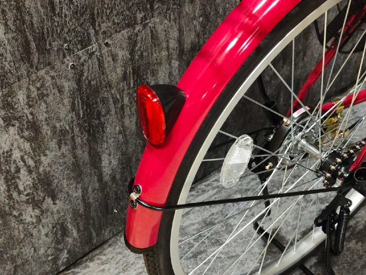 【新車未使用アウトレット品】24インチ折り畳み自転車 シティサイクル シングルギア ロゼ【SK2121】の画像10