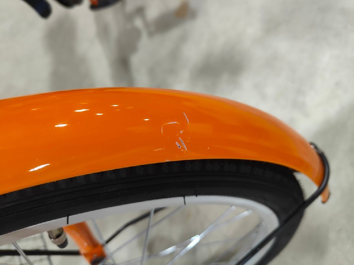 【訳ありアウトレット品】20インチ折り畳み自転車Shimano外装6段変速 オレンジ【SK0303】の画像6