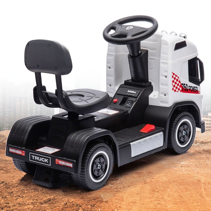 【完成車】乗用玩具 足けり パワー トラック ［ホワイト］ はたらく車 電動 乗用玩具 子供 乗れる おもちゃ プレゼント 3歳～8歳 [1122]の画像5