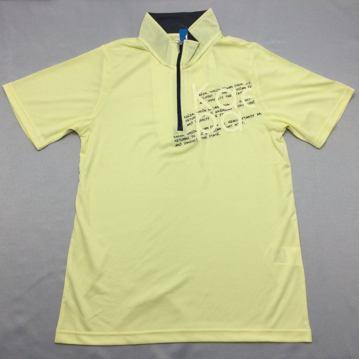 [ free shipping ][ new goods ]Kaepa lady's short sleeves half Zip shirt (. water speed .UV cut ) L pale yellow *362107